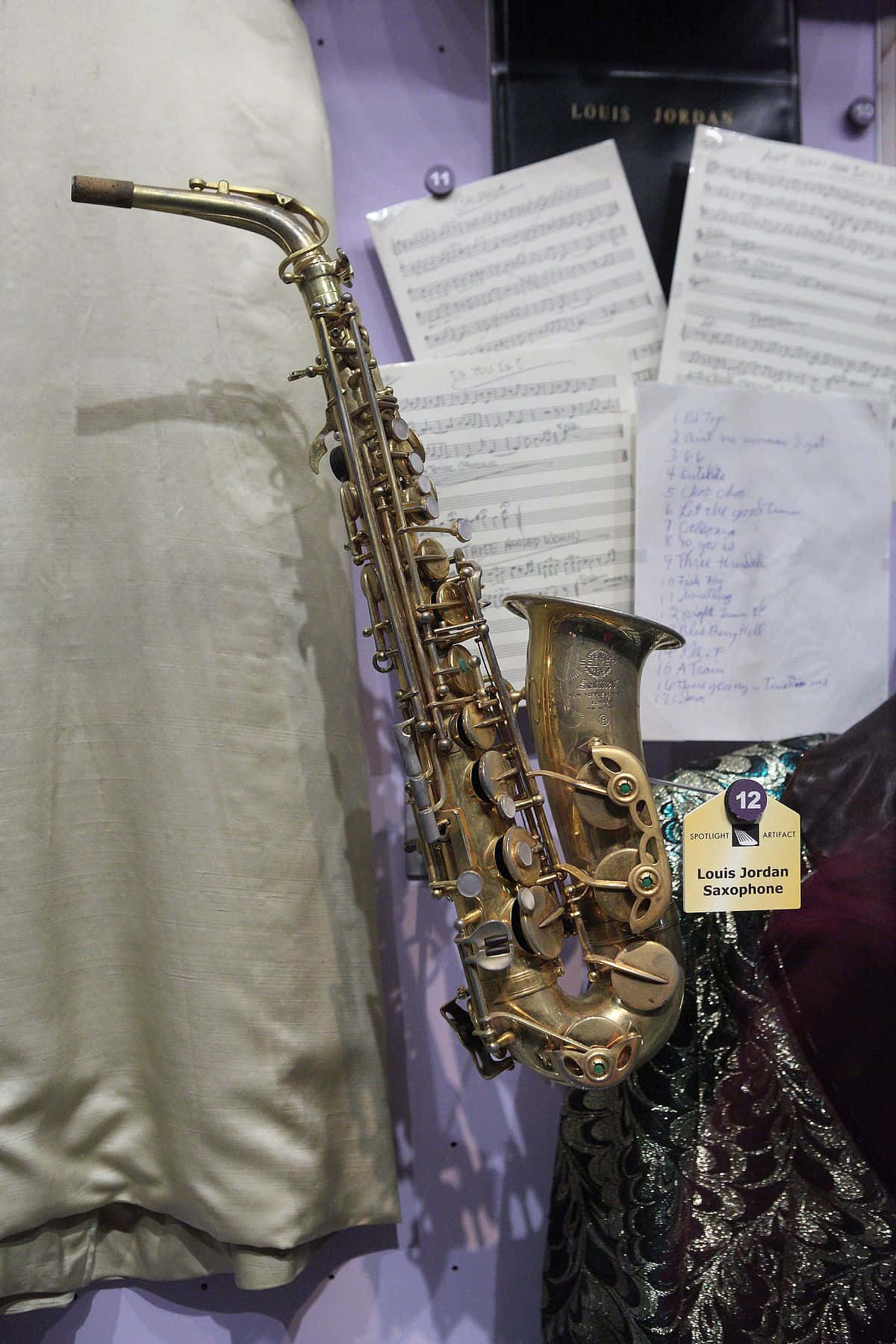 Louis Jordan Saxophone Exhibit Wallpaper