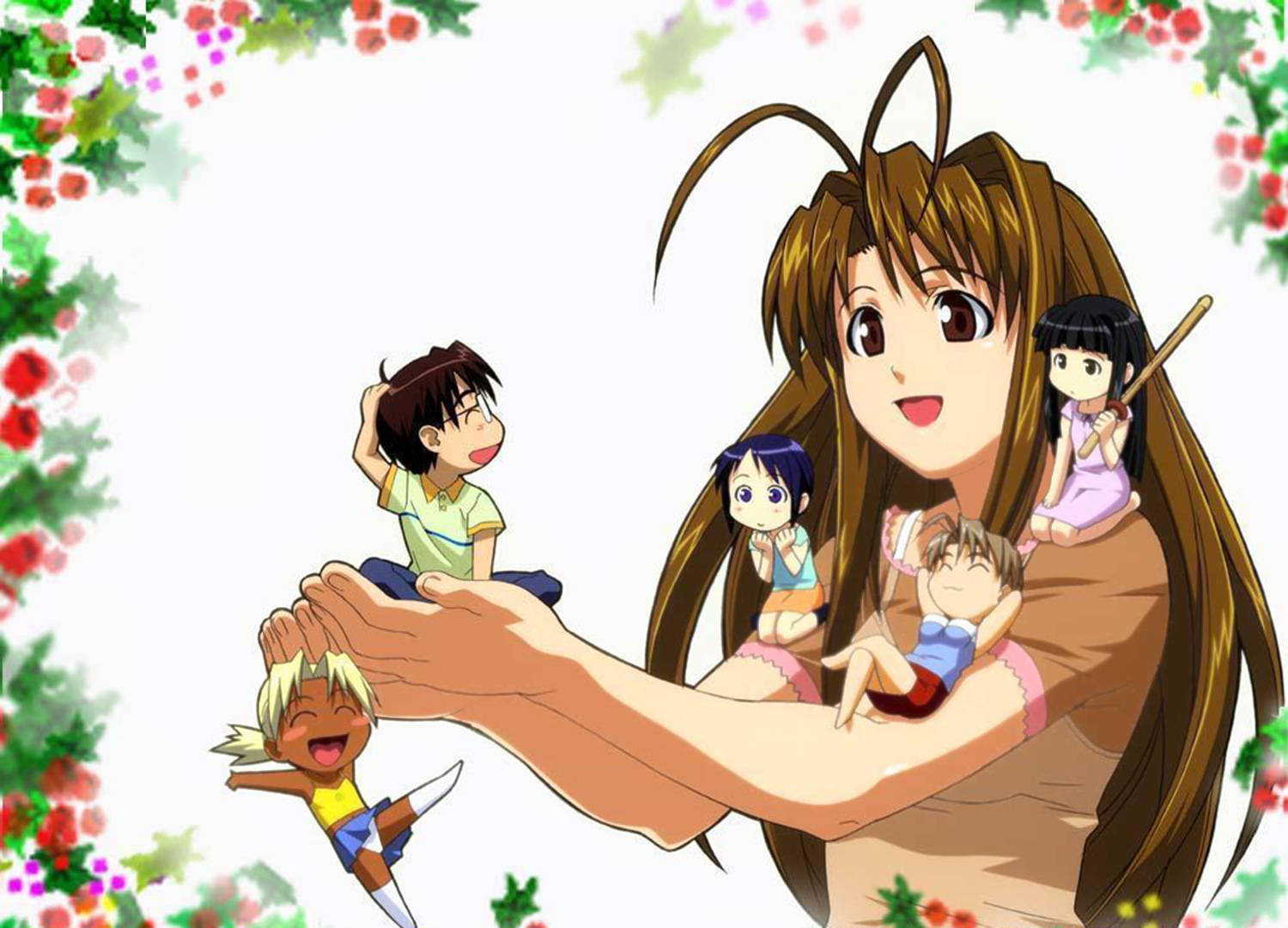 Love Hina Chibi Art Wallpaper