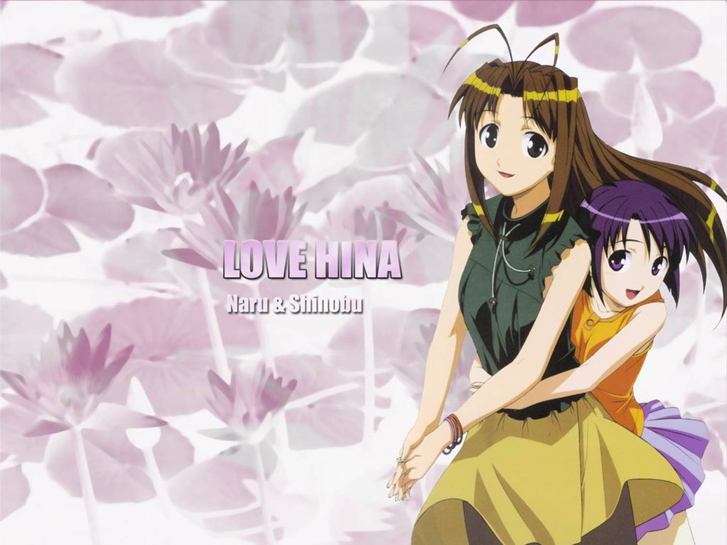 Love Hina Naru And Shinobu Wallpaper