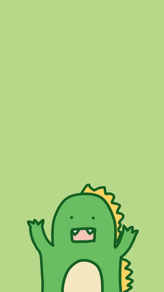 Lovely Cartoon Dinosaur Phone Wallpaper