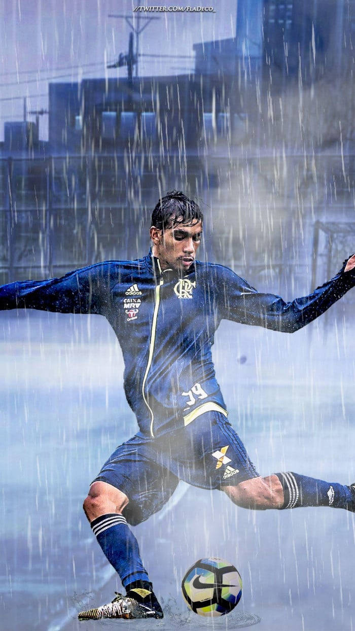 Lucas Paquetá Under The Rain Wallpaper