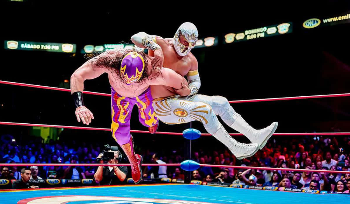 Lucha Libre High Flying Move Wallpaper