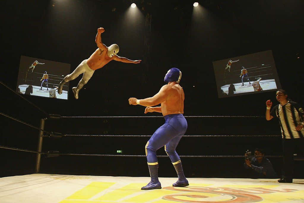 Luchadoresin Action Wrestling Match Wallpaper