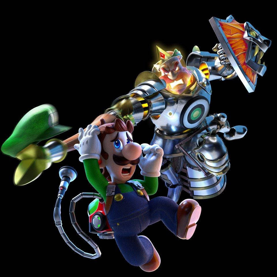 Luigi's Mansion 3 Luigi Fighting Knight Boss Wallpaper