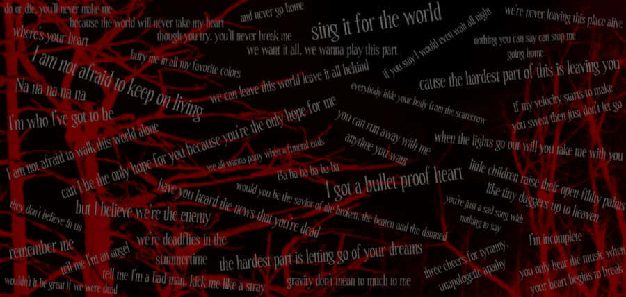 M C R_ Lyrics_ Collage_ Background Wallpaper