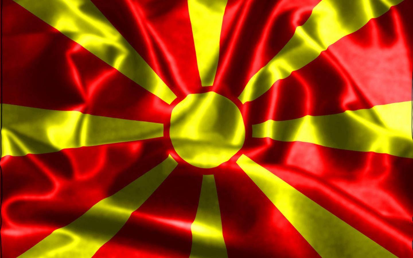 Macedonia Satin Fabric Flag Wallpaper