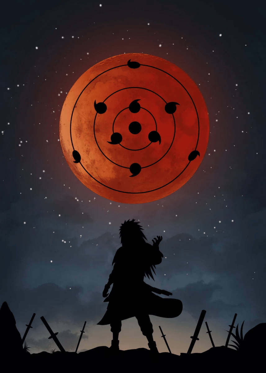 Madara Uchiha And Moon Sharingan Wallpaper