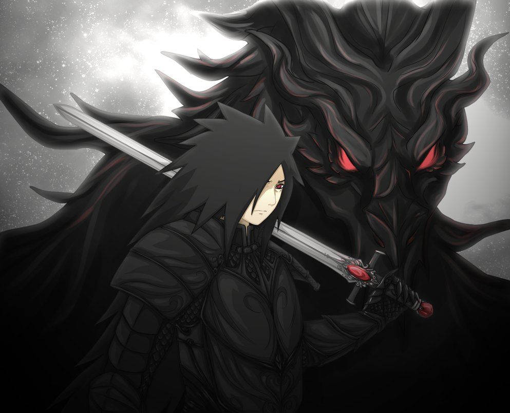 Madara Uchiha And Supernatural Creature Wallpaper