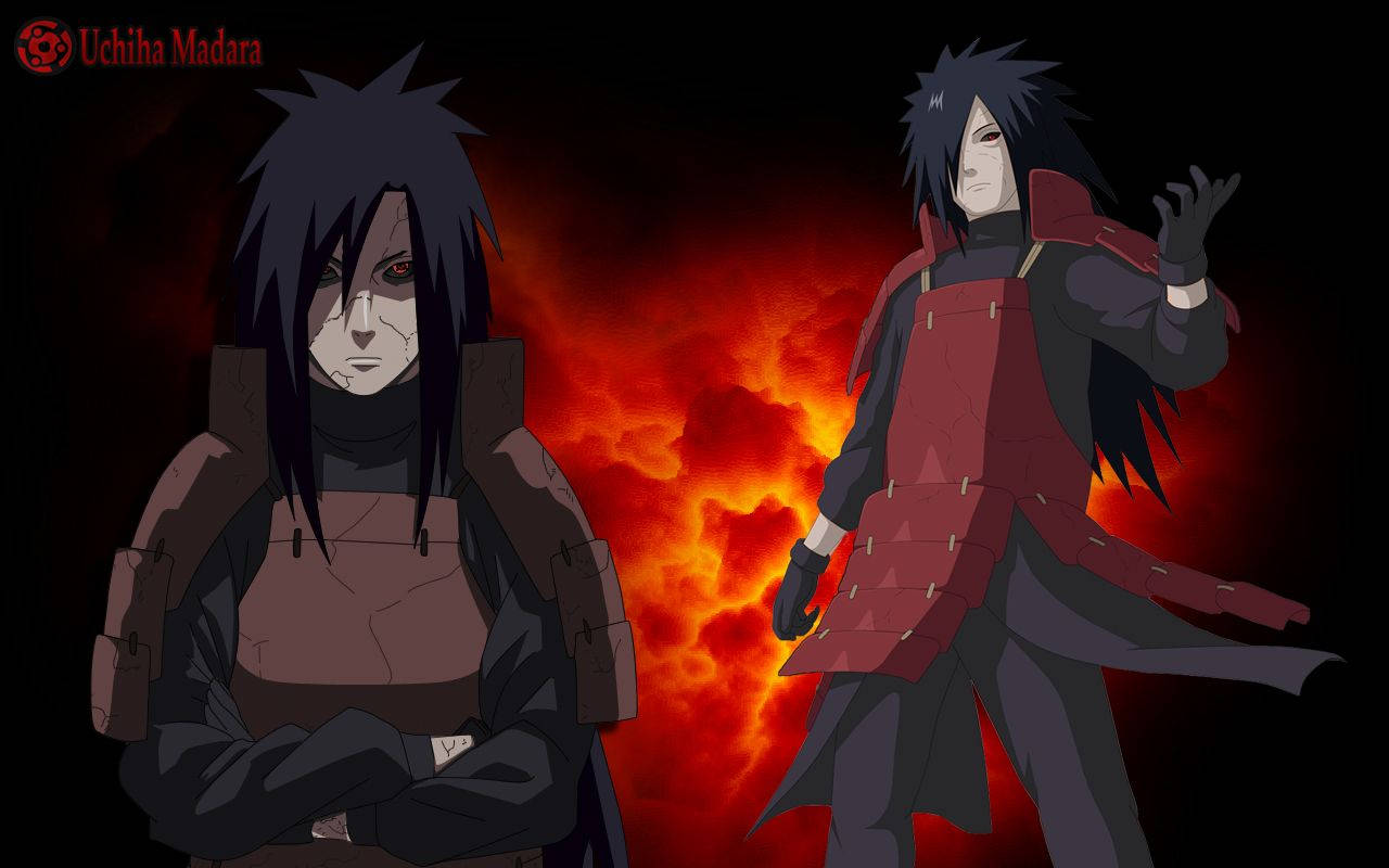 Madara Uchiha In Two Poses Wallpaper