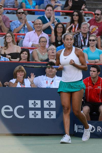 Madison Keys In Action On Tennis Court Wallpaper