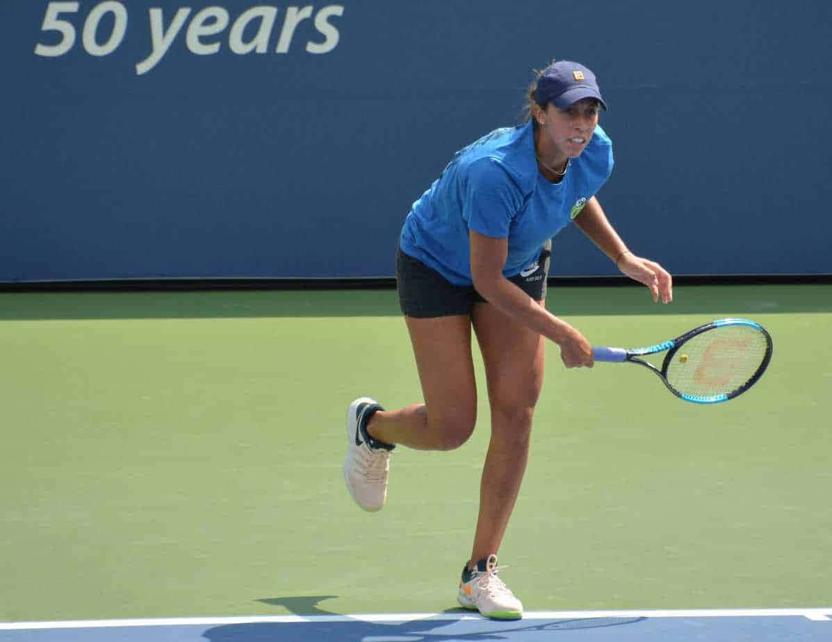 Madison Keys With One Foot Up Wallpaper