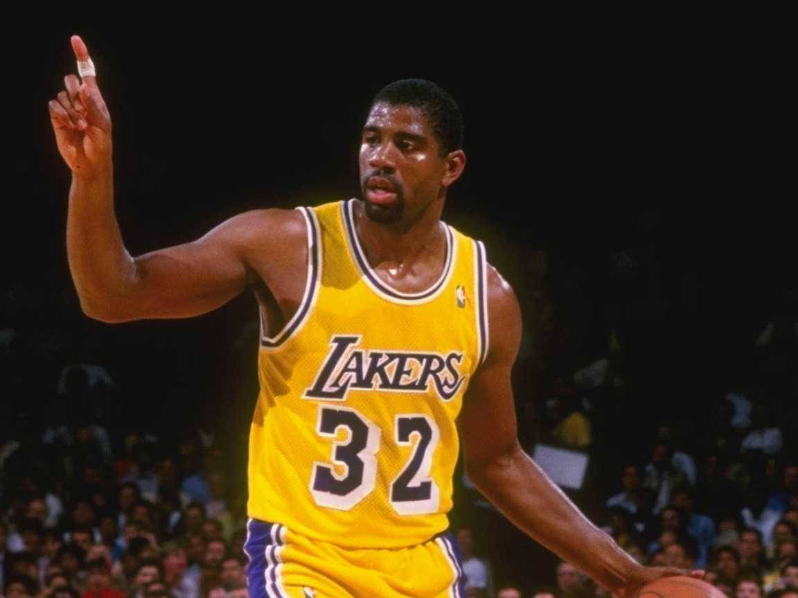 Magic Johnson Basketball Hand Signal Wallpaper