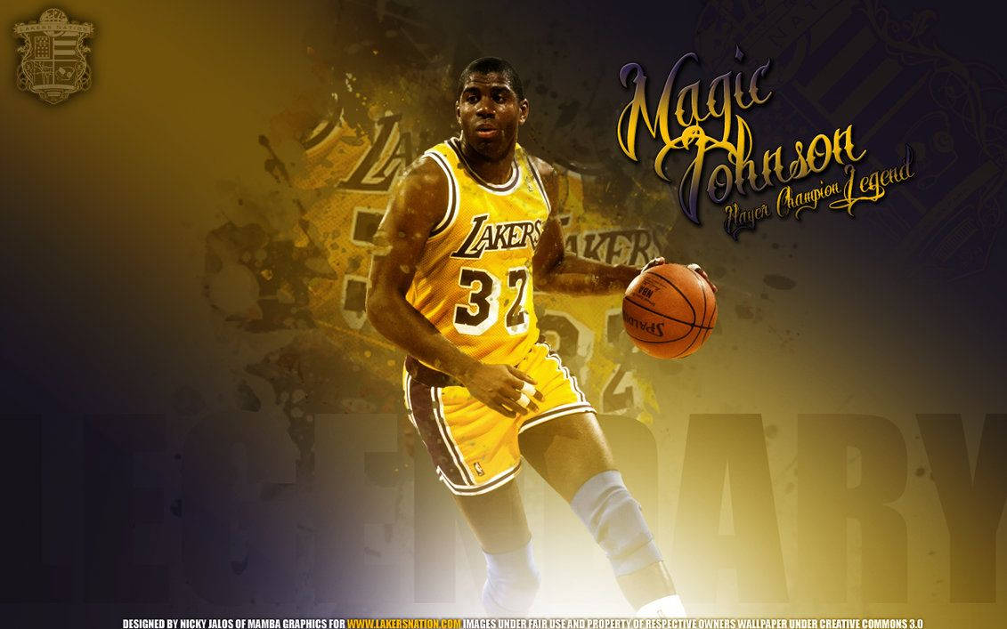 Magic Johnson Golden Art Wallpaper