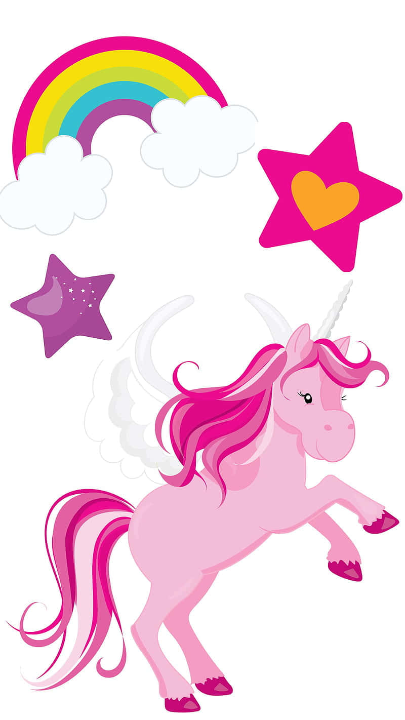 Magical Unicornand Rainbow Wallpaper