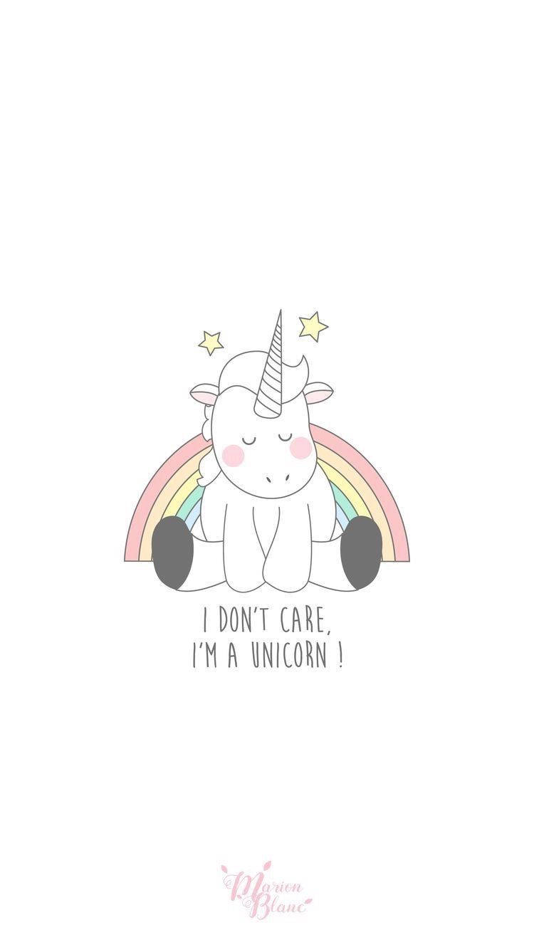 Magical White Unicorn Wallpaper