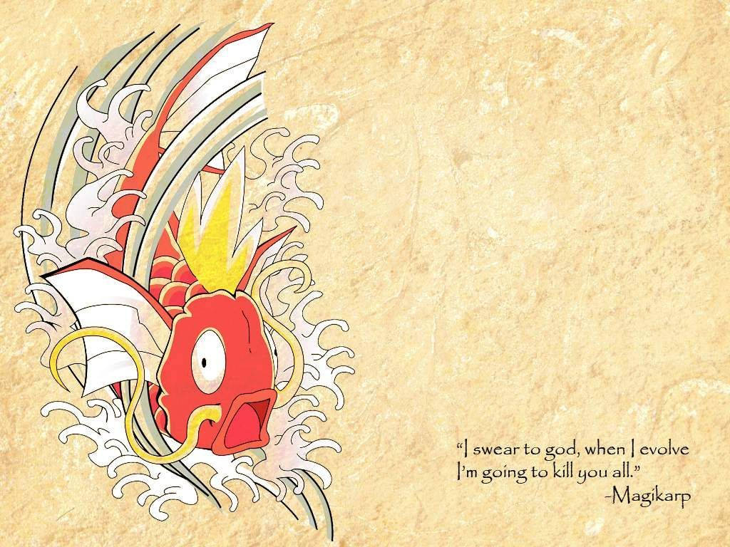 Magikarp Old Paper Aesthetic Wallpaper