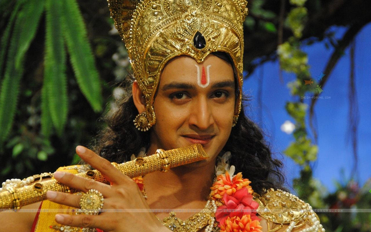 Mahabharat Krishna Flute Wallpaper