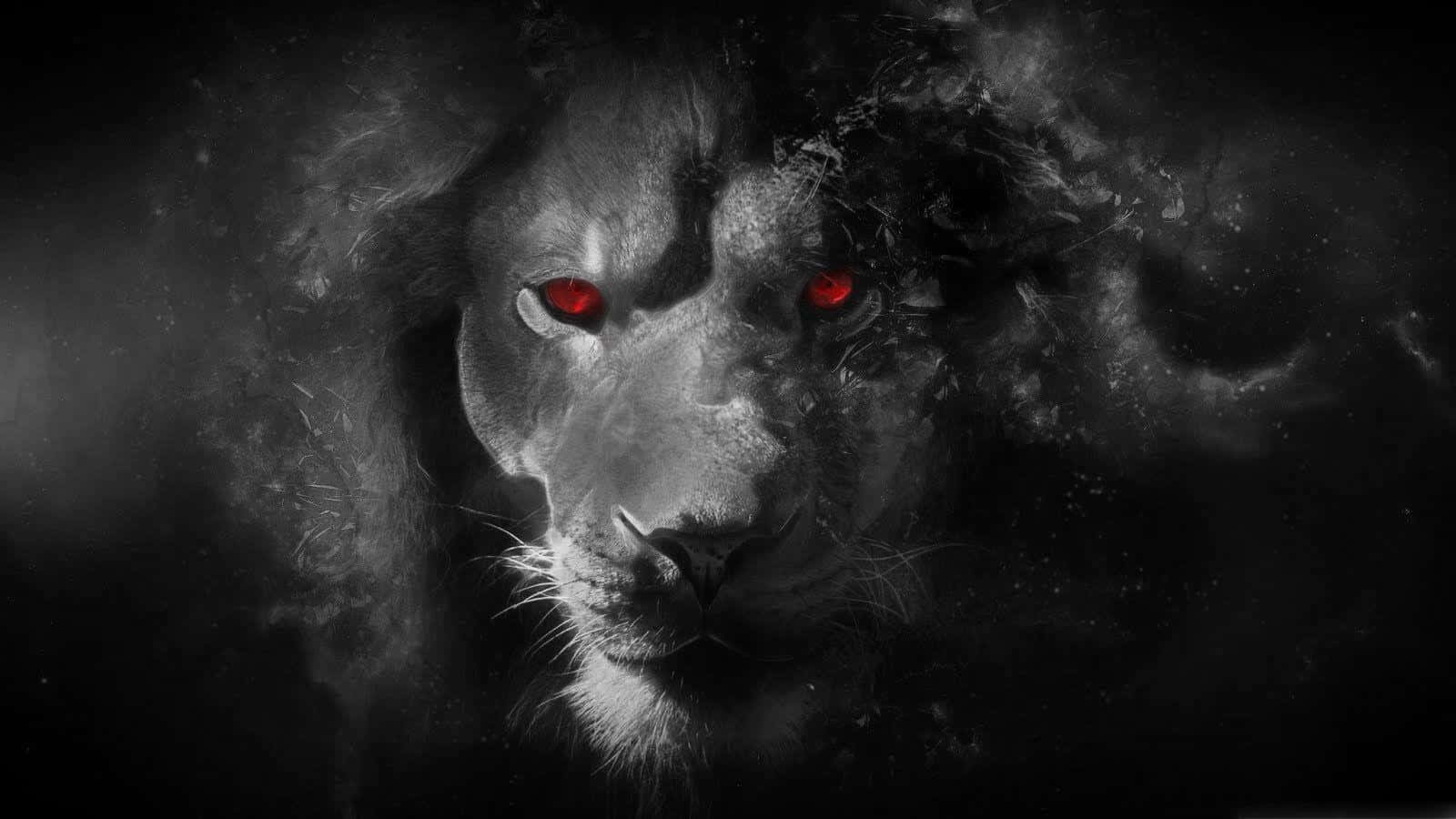 Majestic Black Lion Roaming Free Wallpaper