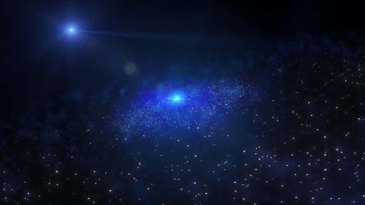 Majestic Blue Galaxy Wallpaper