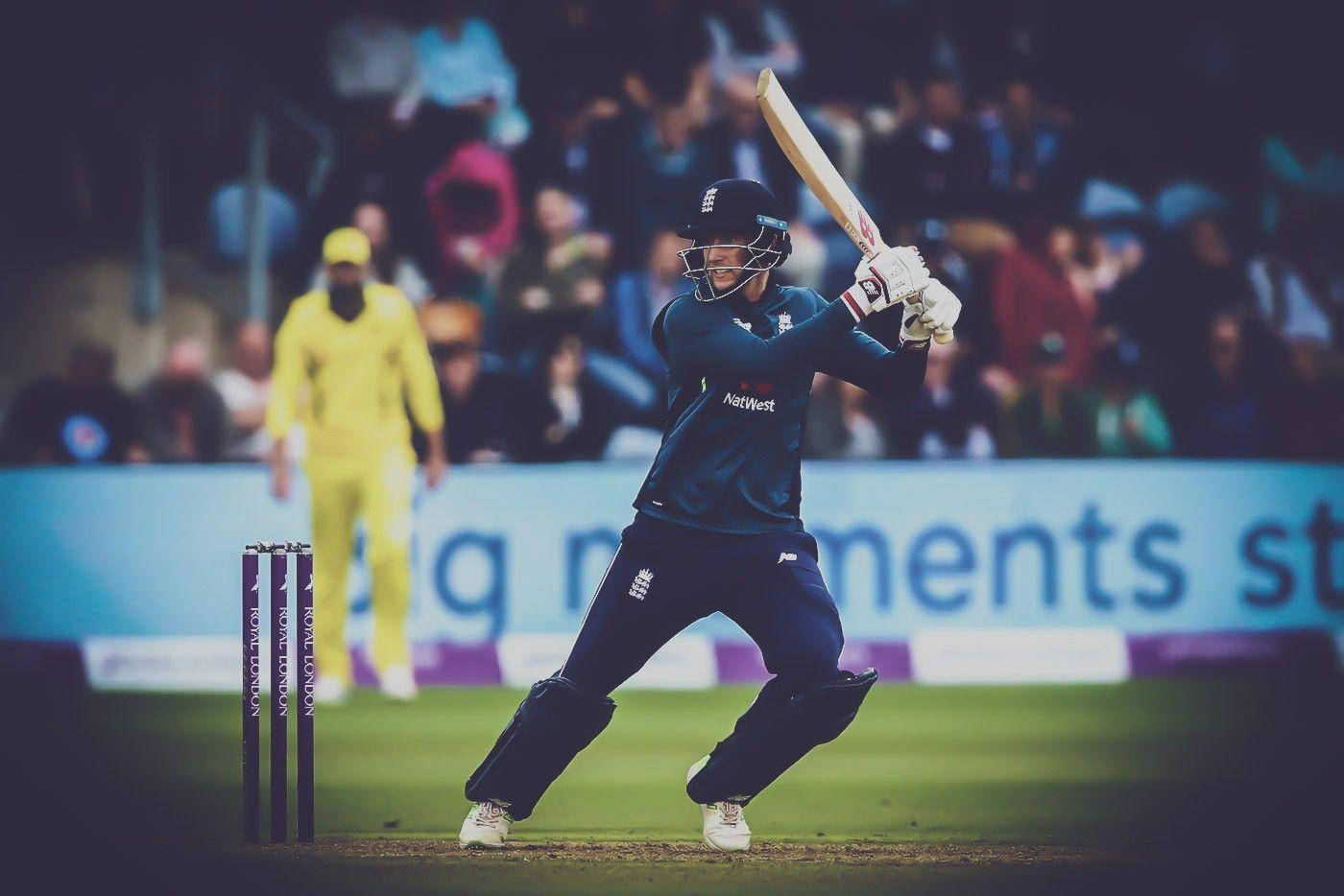 Majestic Joe Root In Action Wallpaper