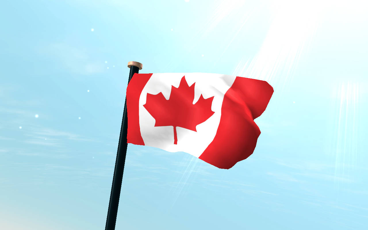 Majestic Sky View Of Canada Flag Wallpaper