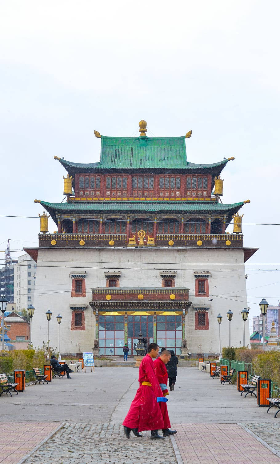 Majestic View Of Gandantegchinlen Monastery In Mongolia Wallpaper