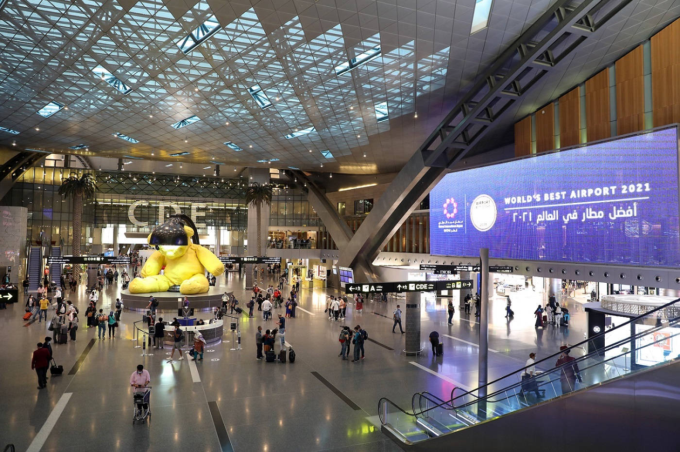 Majestic View Of Hamad International Airport, Qatar Wallpaper