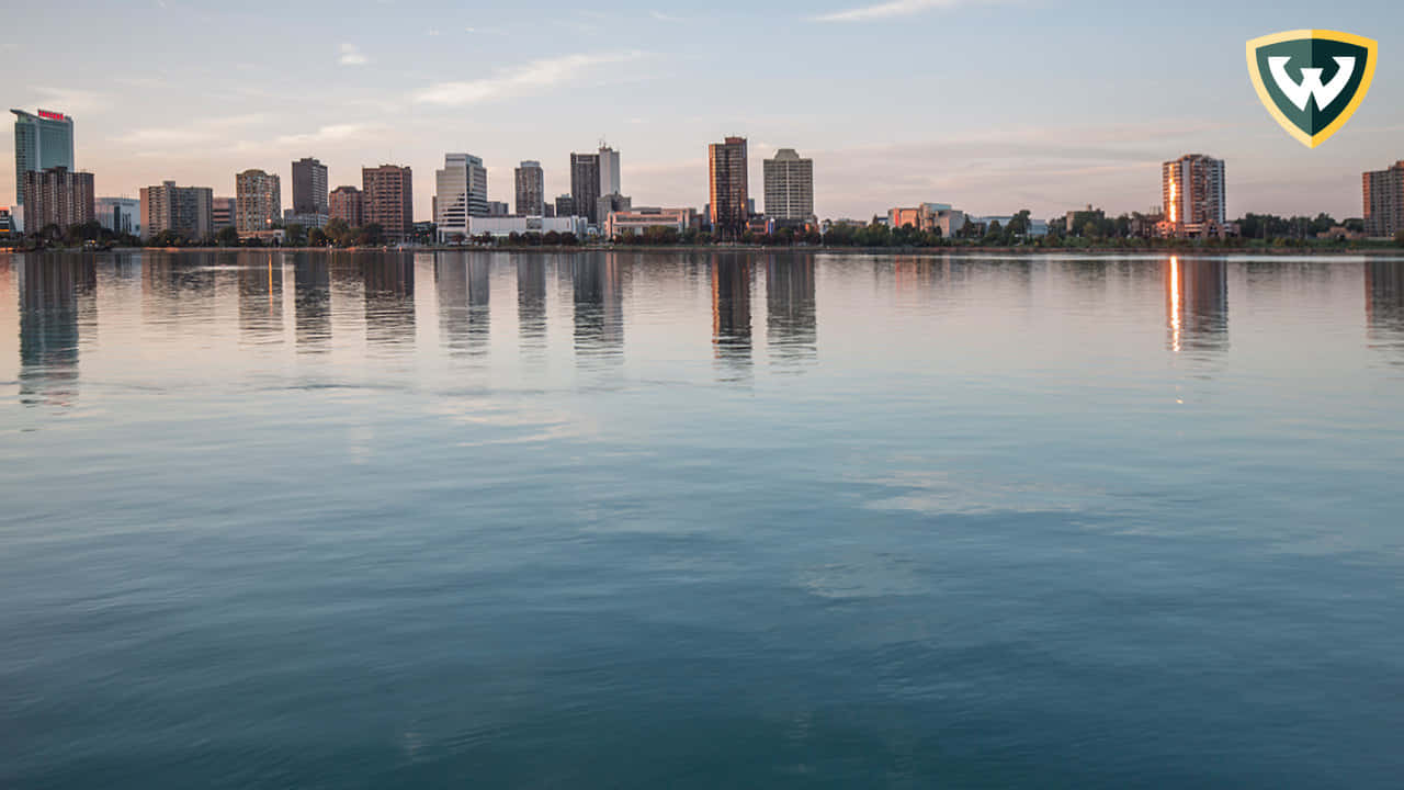 Majestic View Of Wayne State University Campus Wallpaper