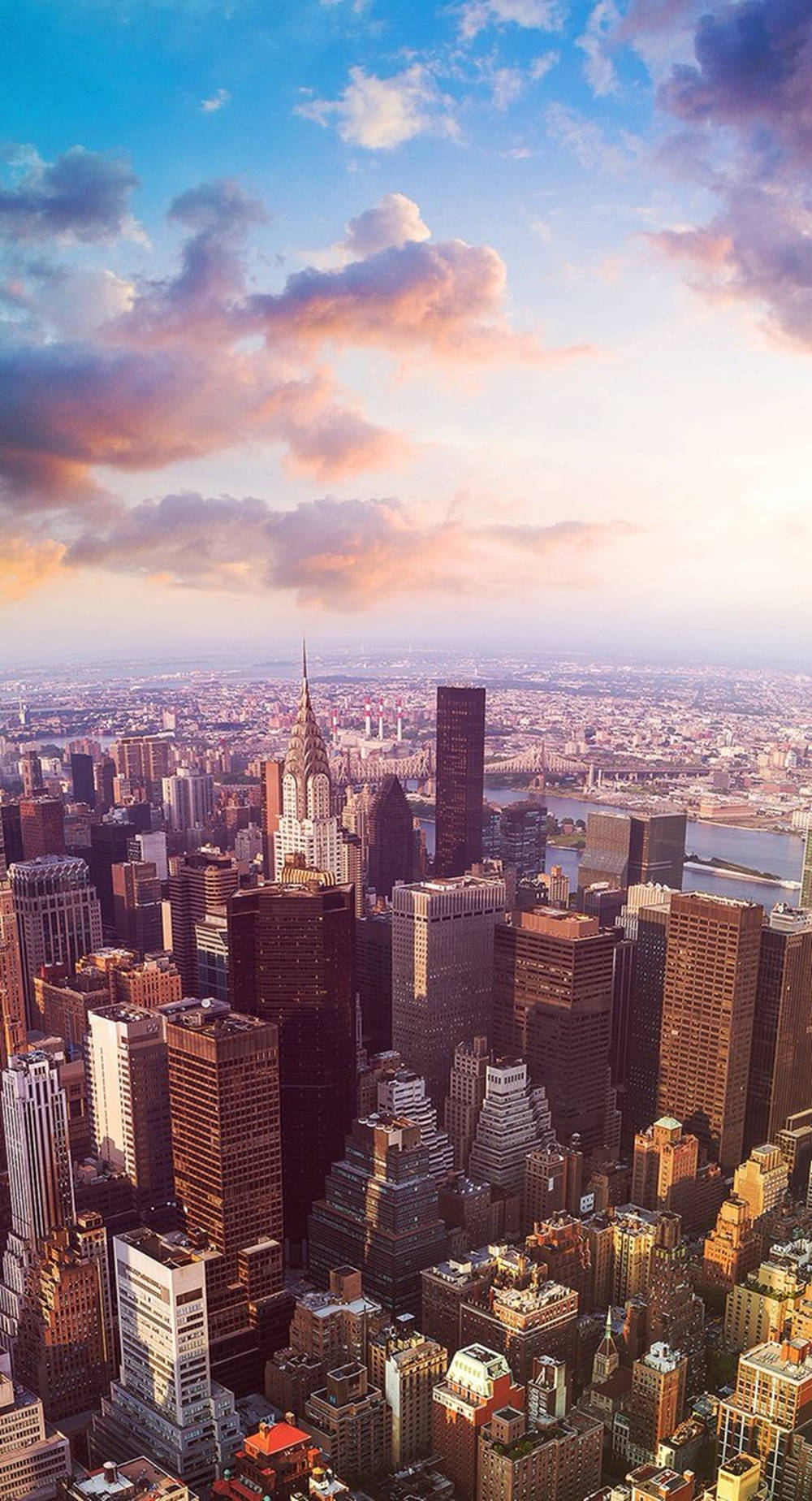 Making A Call Under The New York City Sky Wallpaper