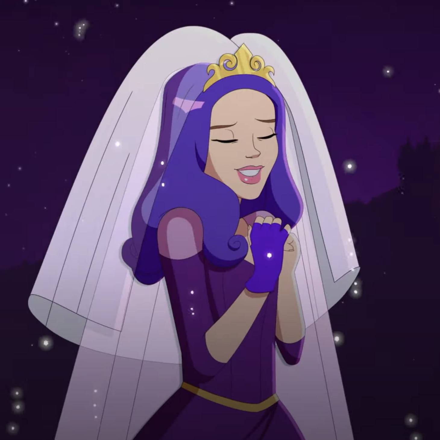 Mal Descendants Wedding Veil Wallpaper