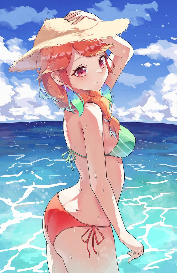 Maldives Anime Girl In Bikini Wallpaper