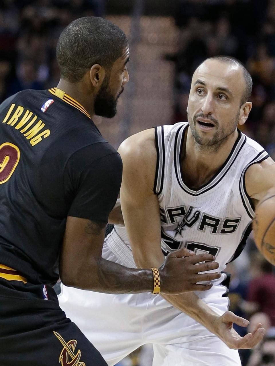 Manu Ginobili Against Kyrie Irving Wallpaper