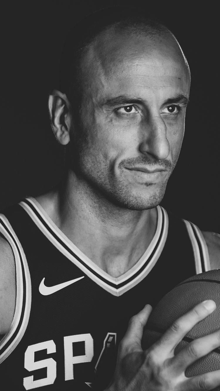 Manu Ginobili In Monochrome Wallpaper