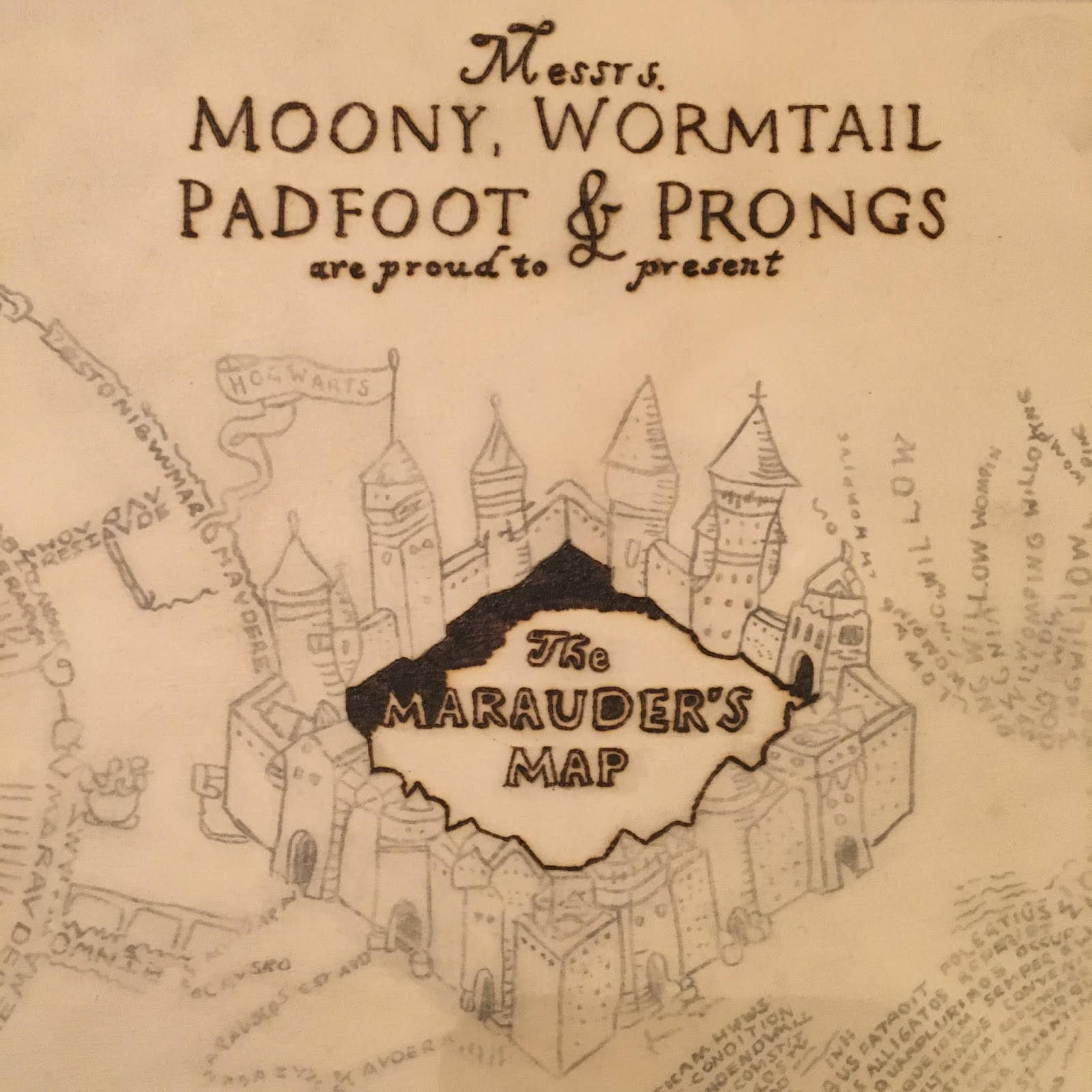 Marauders Map Drawing Wallpaper