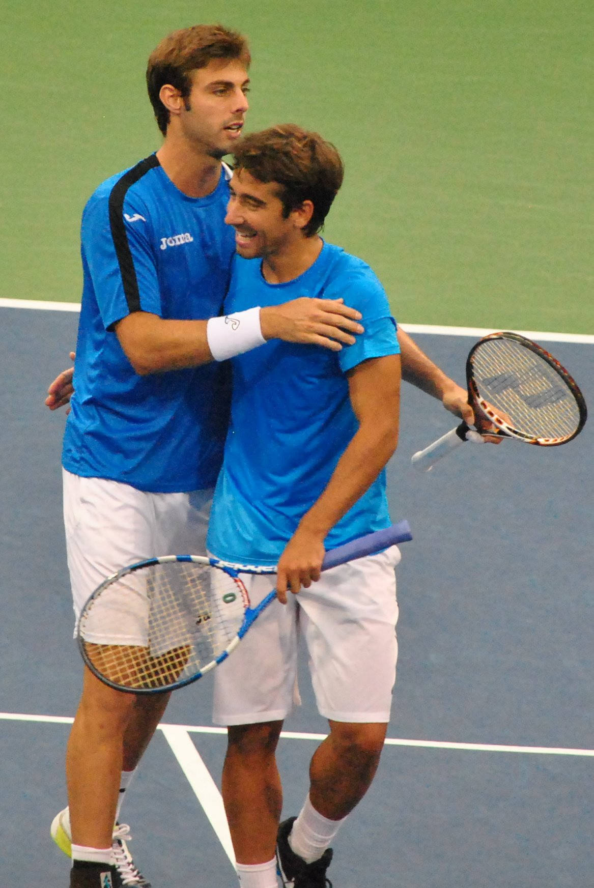 Marcel Granollers Hugging Marc López Wallpaper