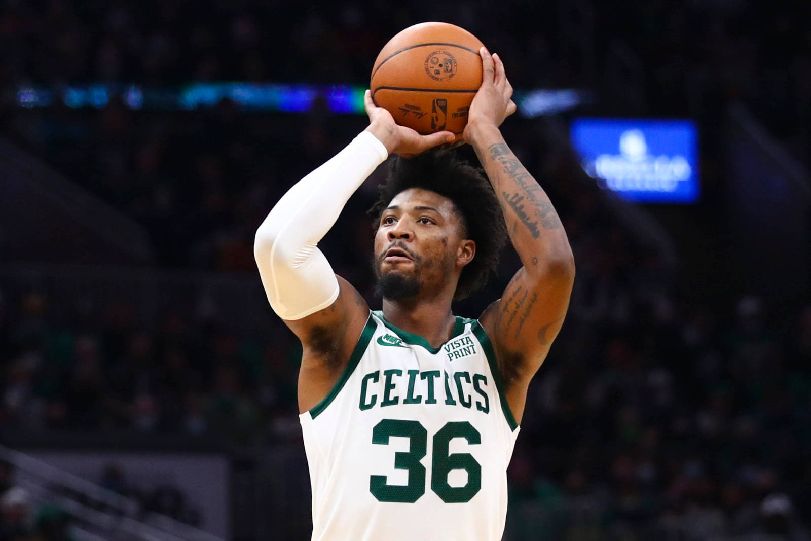 Marcus Smart Targets Sure Win Shot Wallpaper