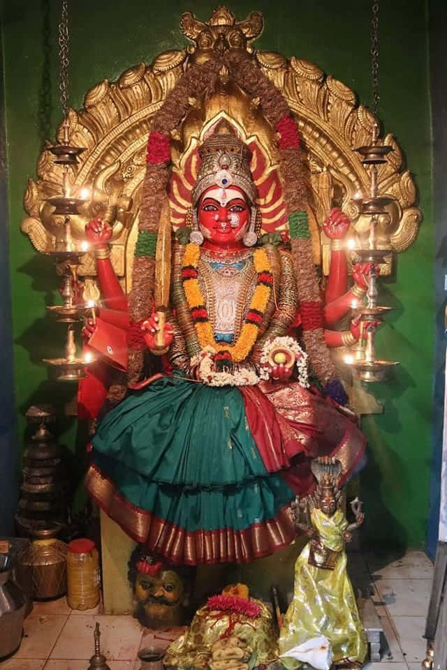 Mariamman Hindu Goddess Statue Wallpaper