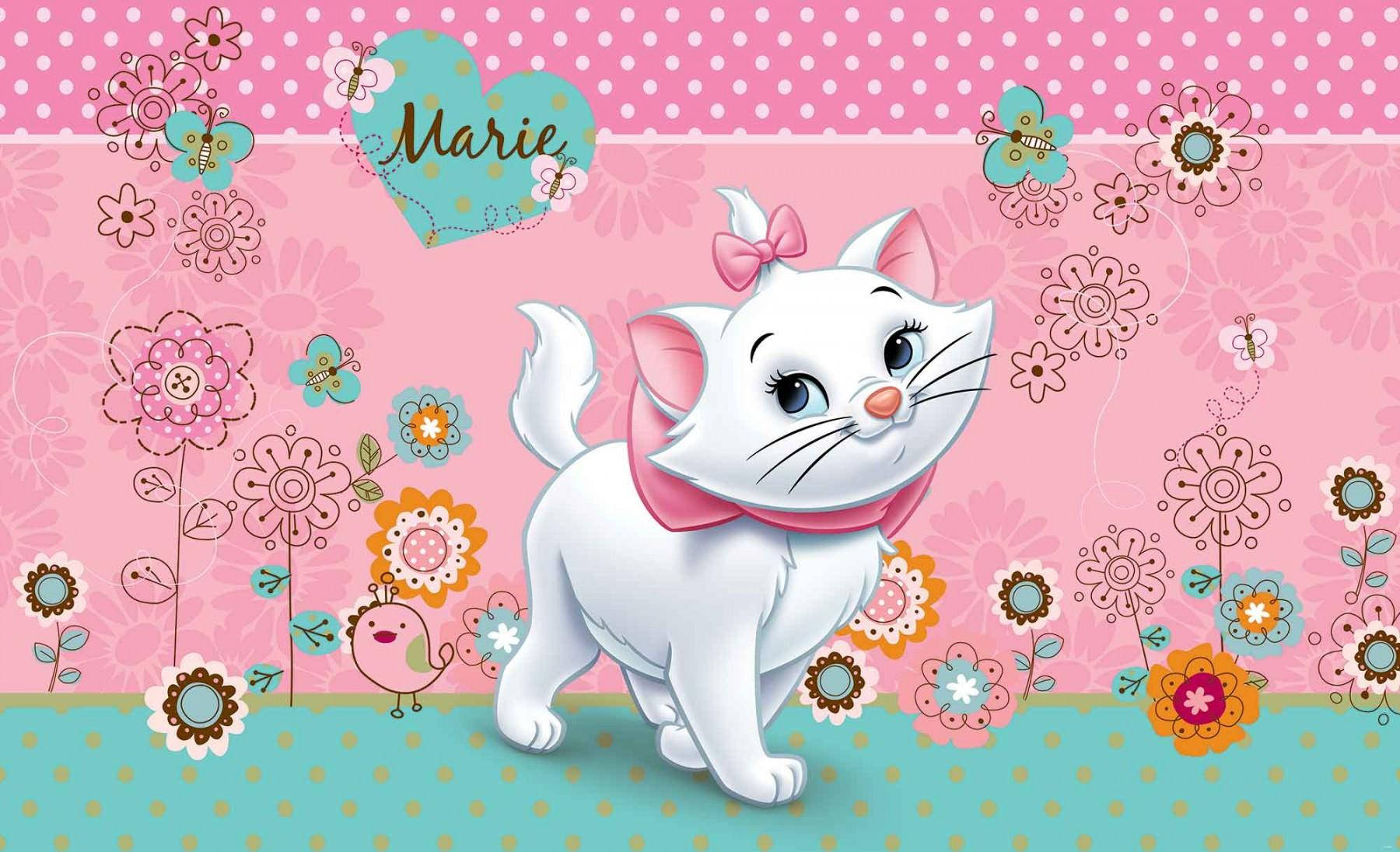 Marie The Cat Wandering Around Wallpaper