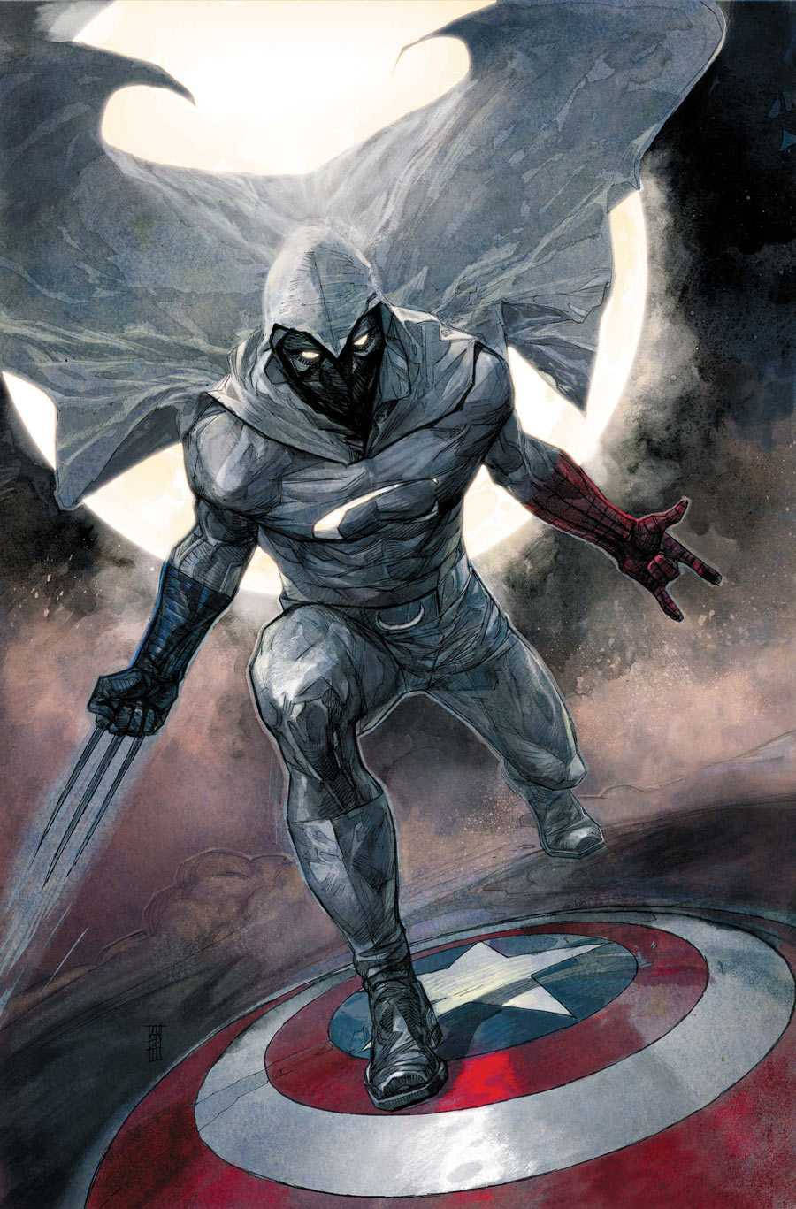 Marvel Heroes Hybrid Moon Knight Phone Wallpaper