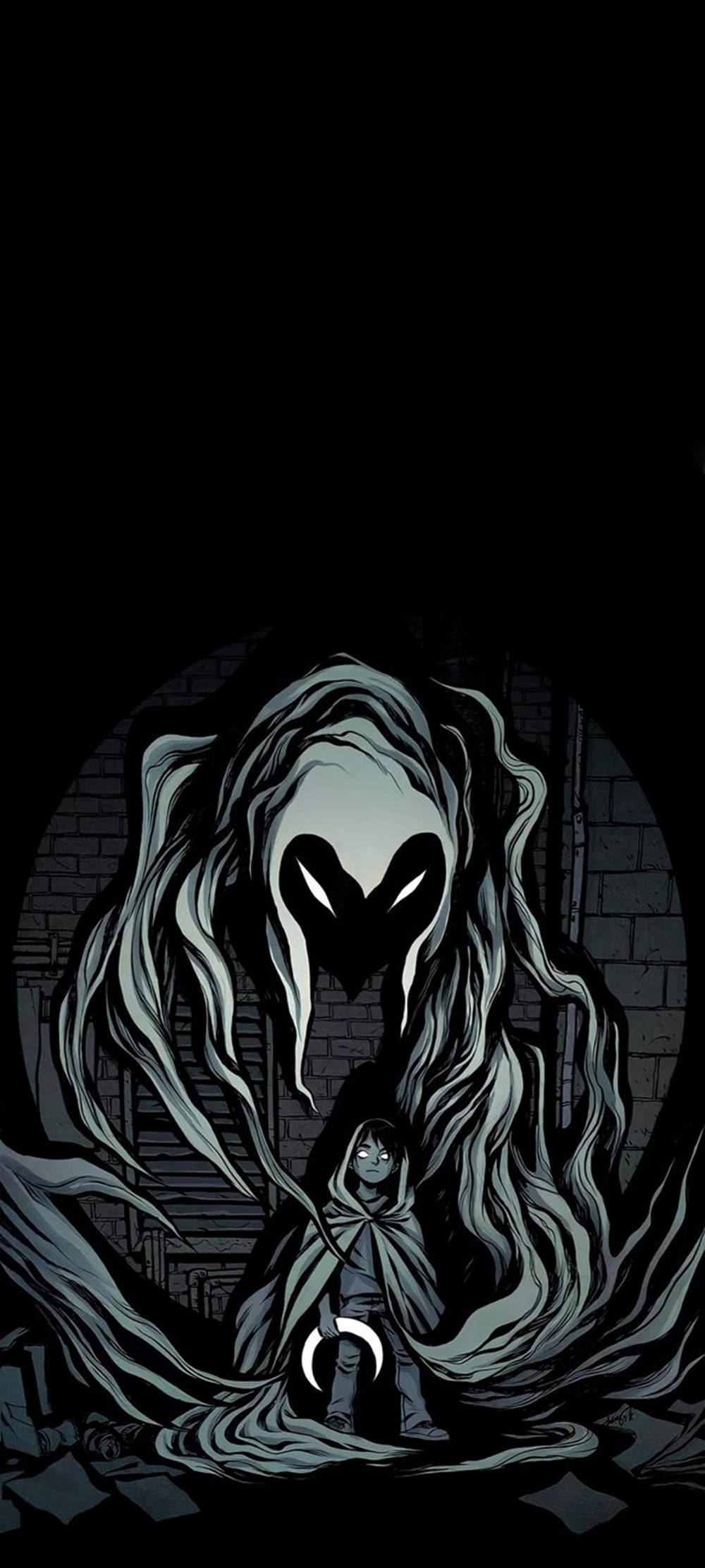 Marvel's Moon Knight On Phone- High Quality 4k Kid Concept Art Wallpaper