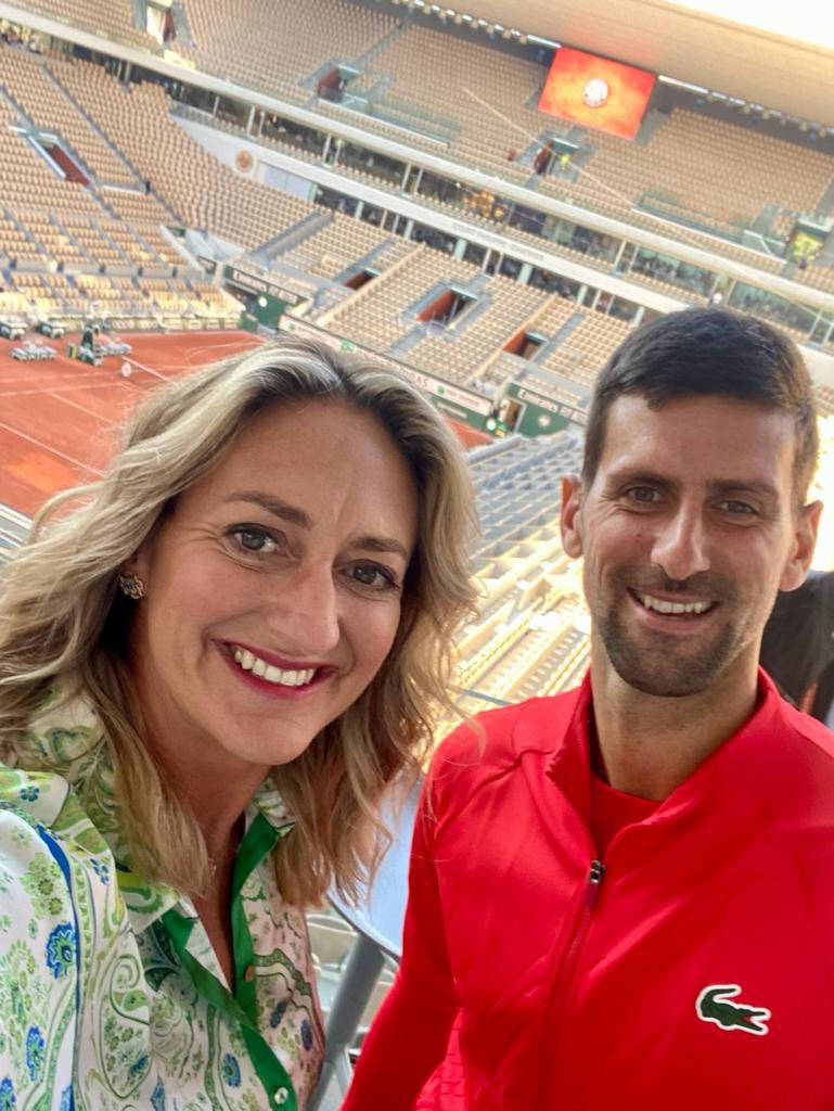 Mary Pierce And Novak Djokovic Wallpaper