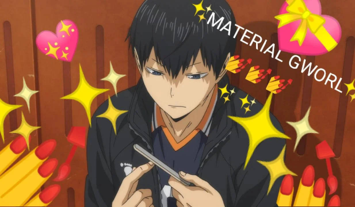 Material Gworl Tiktok Aesthetic Tobio Kageyama Wallpaper