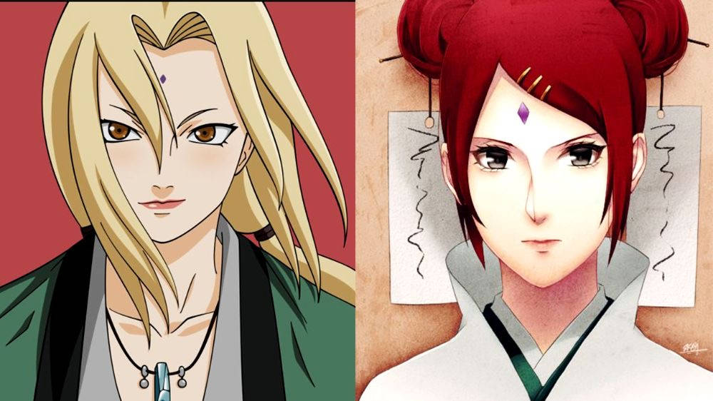 Matriarchs Of The Uzumaki Clan - Mito And Tsunade Wallpaper