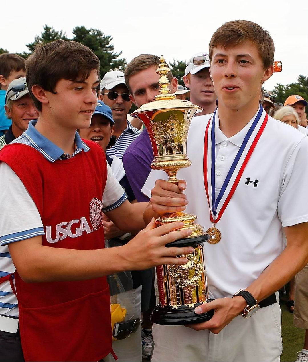 Matt Fitzpatrick And Brother Hold Trophy Wallpaper