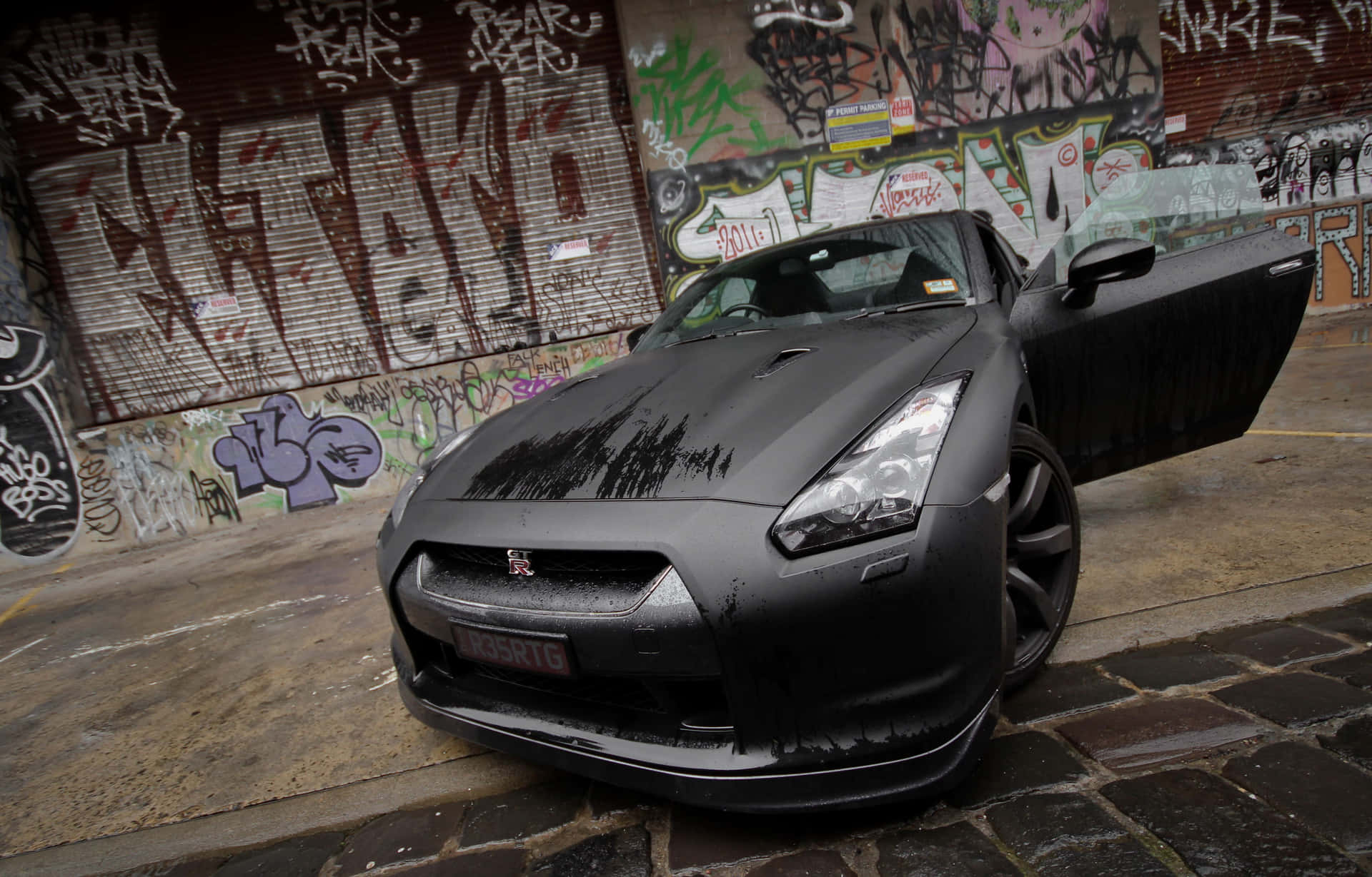 Matte Black Gt-r Desktop Wallpaper