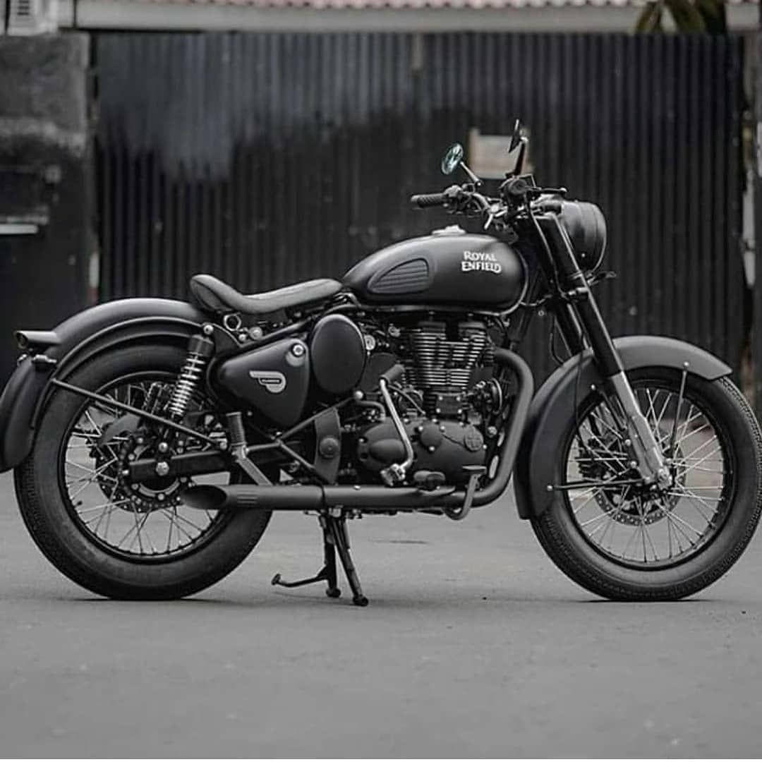 Matte Black Royal Enfield Hd Wallpaper