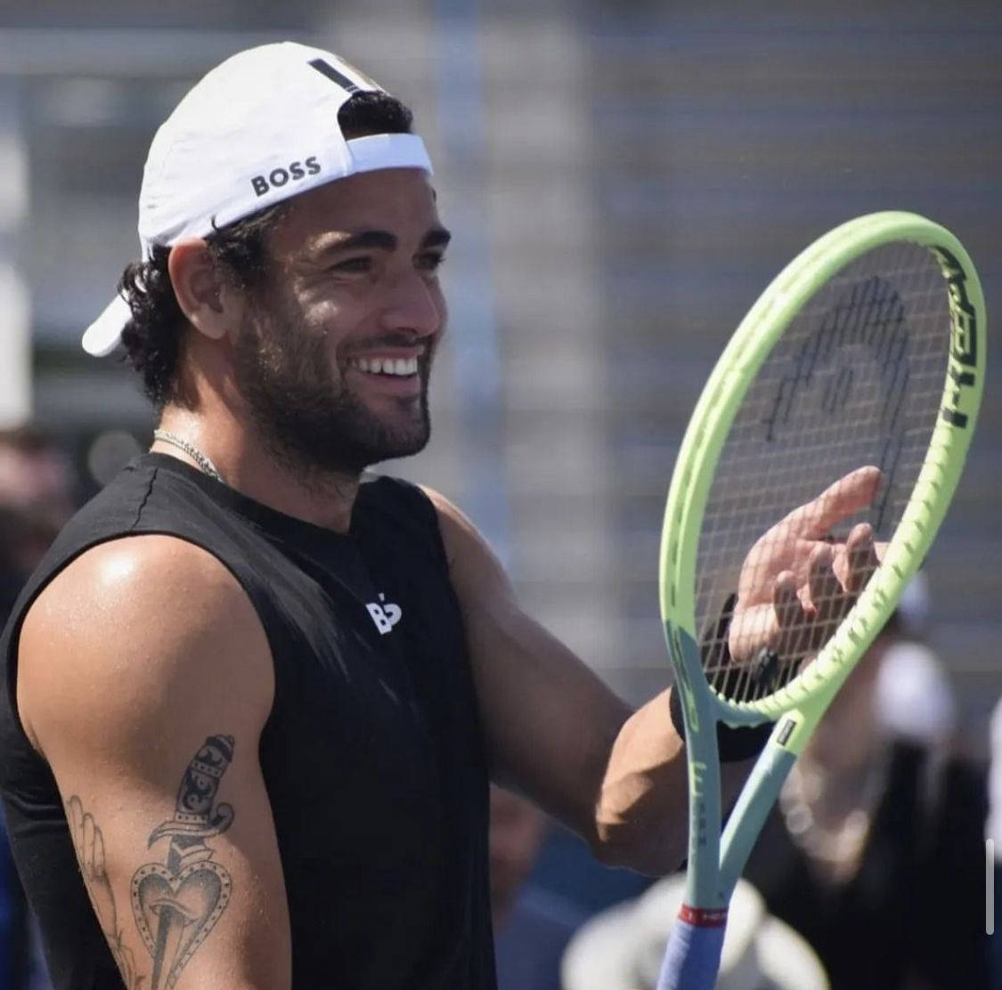 Matteo Berrettini With Huge Smile Wallpaper