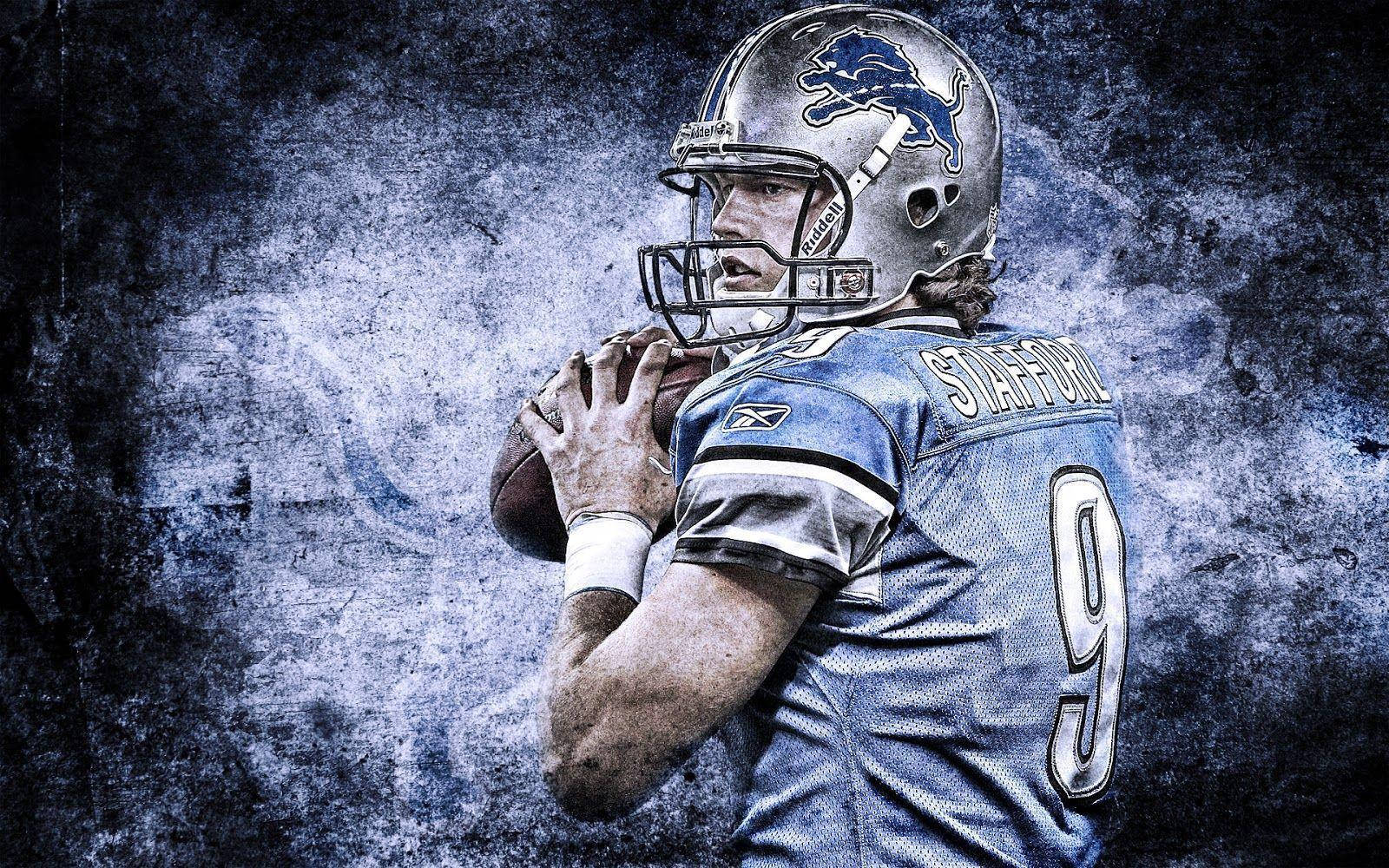 Matthew Stafford Lions Football Player Retro Wallpaper