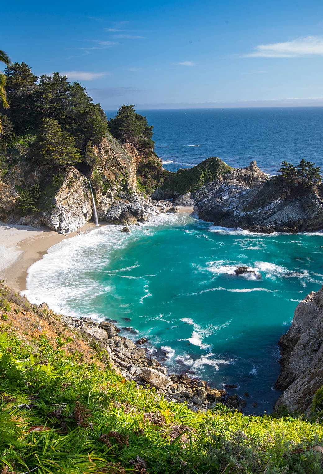 Mcway Falls Big Sur Iphone California Wallpaper