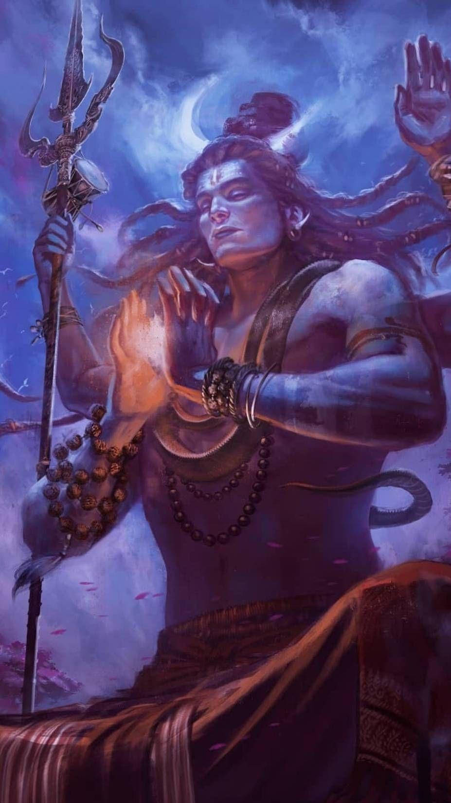 Meditating Mahadev Rudra Avatar Phone Wallpaper